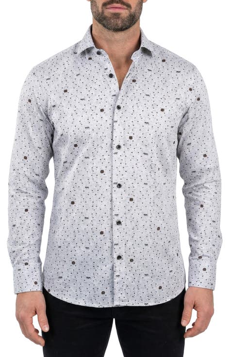 Einstein Cotton Long Sleeve Dress Shirt