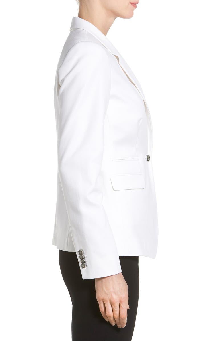 Vince Camuto One-Button Stretch Cotton Blazer, Alternate, color,