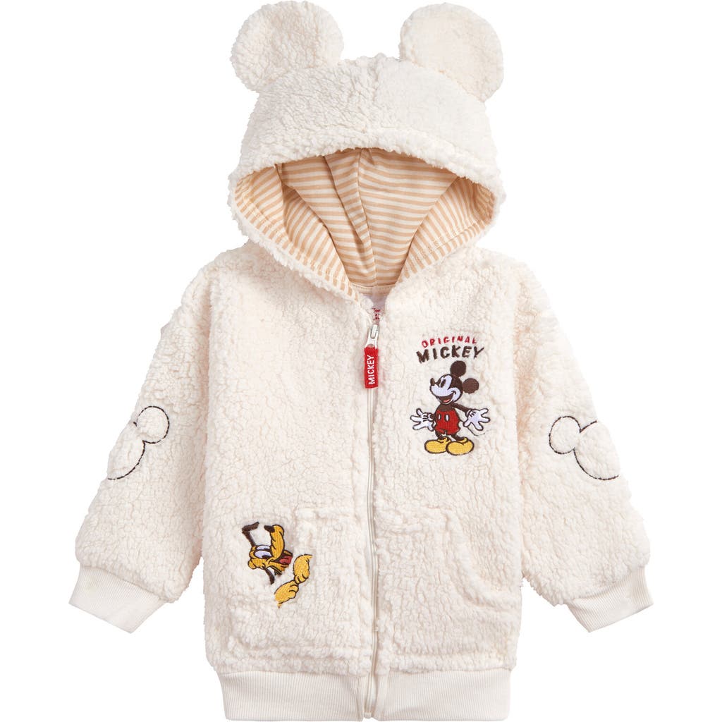 Disney Faux Shearling Hoodie In Neutral