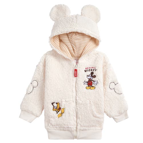 Disney Faux Shearling Hoodie In Neutral