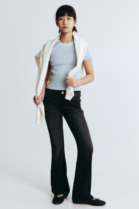 Flared Leg Low Jeans