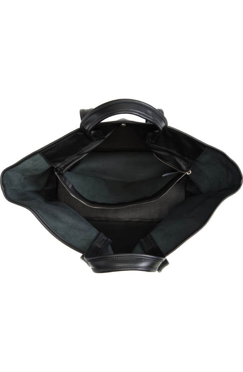 KASSL Lamskin Leather Tote, Alternate, color, Black