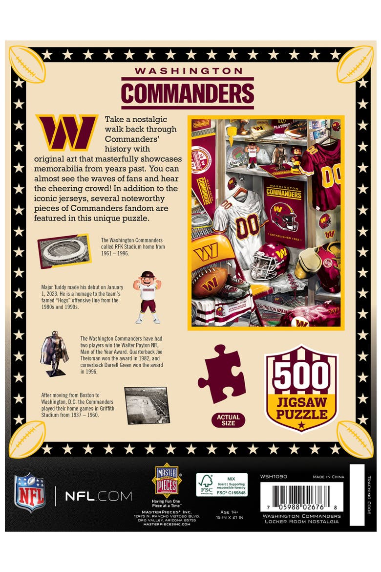 Washington Commanders Locker 500 Puzzle, Alternate, color, Multicolor
