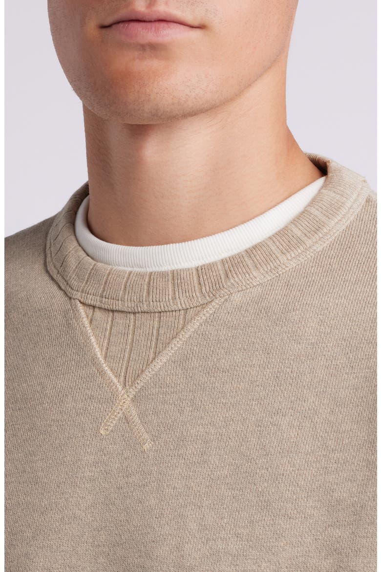 Vintage Rib Organic Cotton Sweatshirt, Alternate, color, V GREY MELANGE