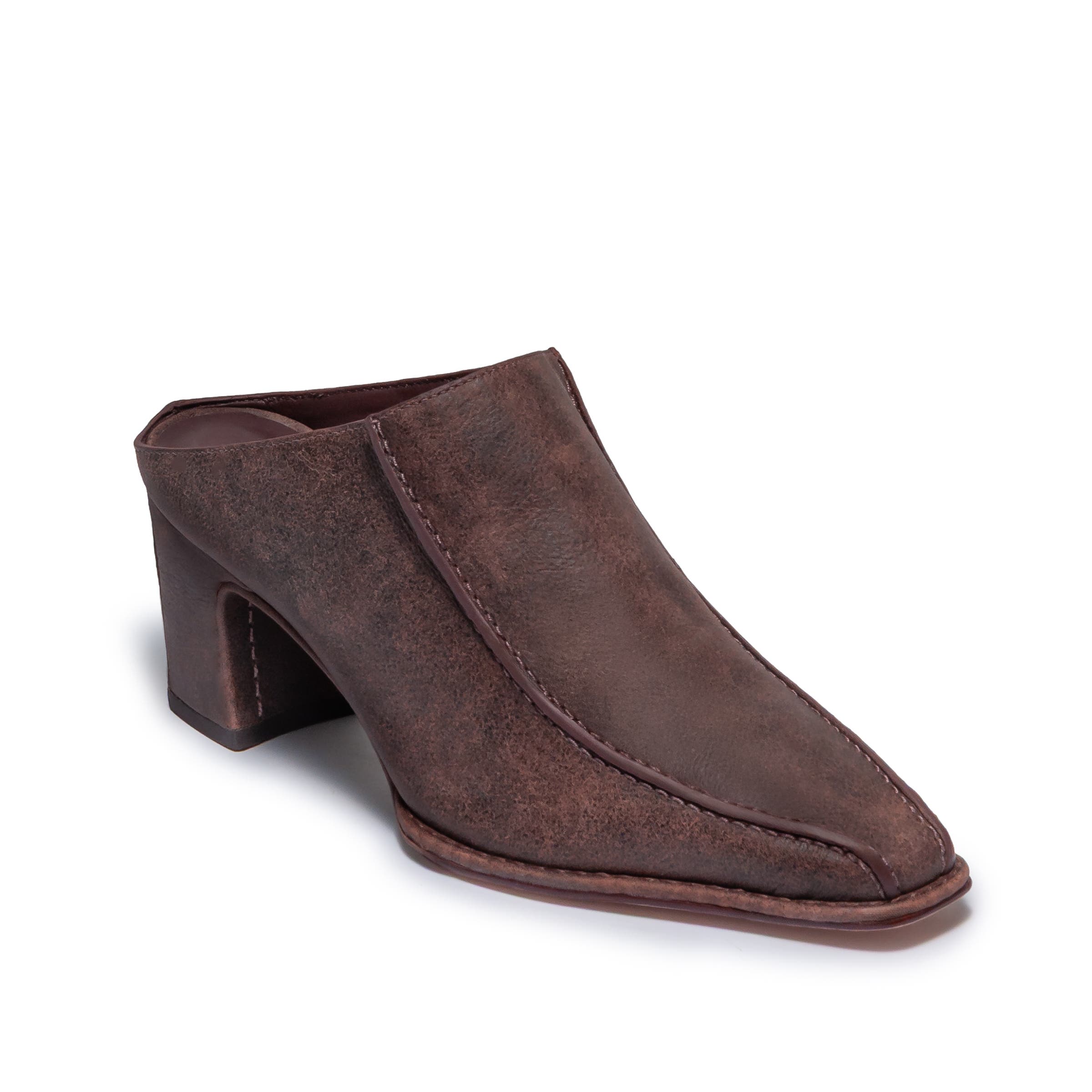 Brynn Heeled Mule, Alternate, color, DARK CHOCOLATE