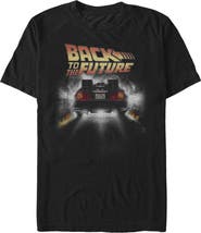 Back to the Future Men's Back to the Future Time Machine Glow  Graphic T-Shirt