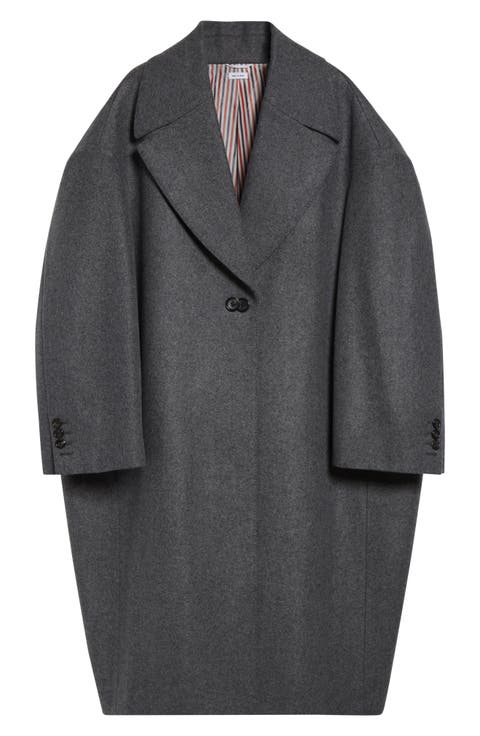 Melton Wool Cocoon Coat