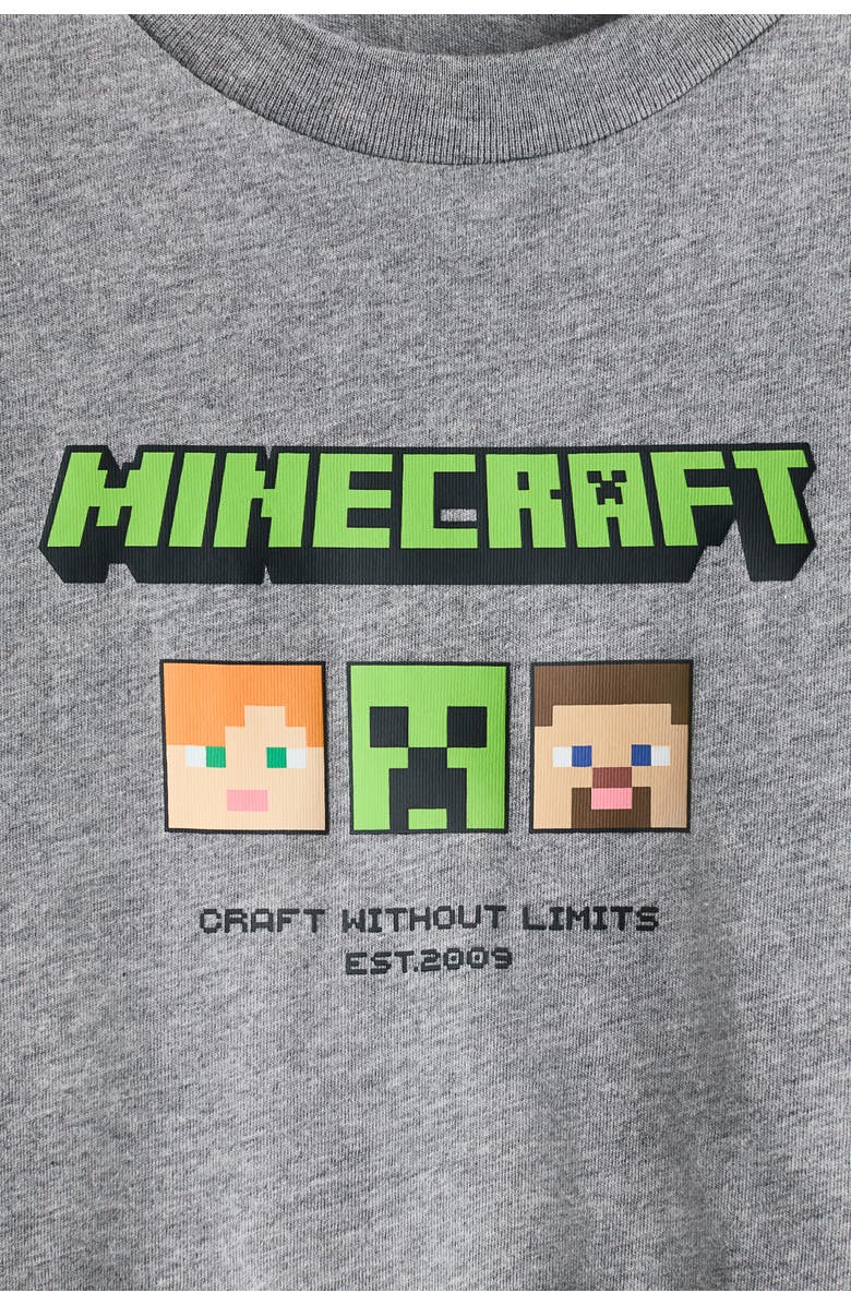 H&M Oversized Printed T-shirt, Alternate, color, Gray Melange/Minecraft