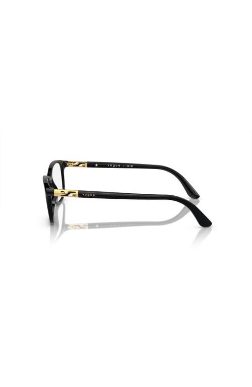 Vogue Eyewear 53mm Rectangle Optical Glasses In Black