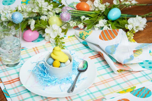 C & F Home C&f Home Easter Bunny Trail Plaid Cloth Napkin Springs Set Of 6 In Multi