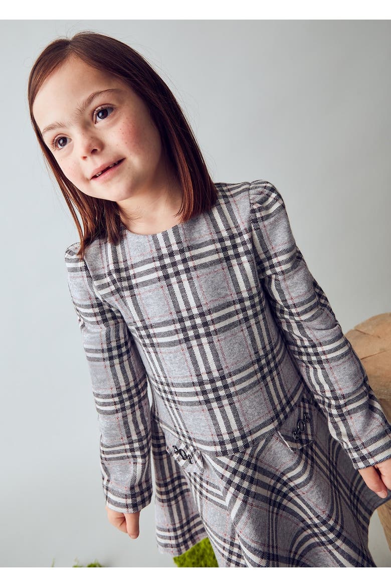 Roma Pleated Dress, Alternate, color, Grey