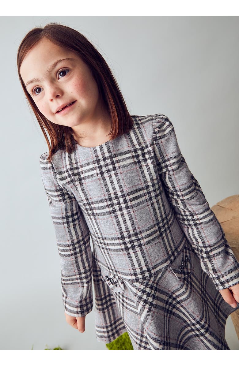 Mayoral Roma Pleated Dress, Alternate, color, Grey