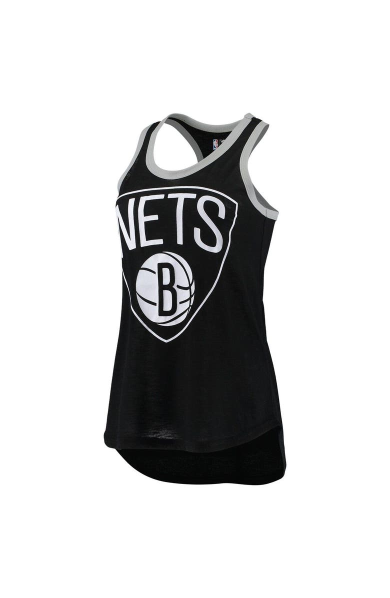 G-III 4HER BY CARL BANKS Women's G-III 4Her by Carl Banks Black Brooklyn Nets Showdown Burnout Tank Top, Alternate, color, 