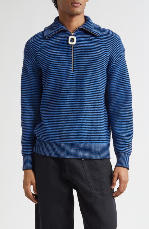 Stripe Half Zip Sweater