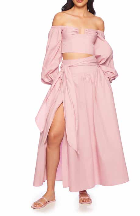 Susana Monaco Poplin Wrap Maxi Skirt
