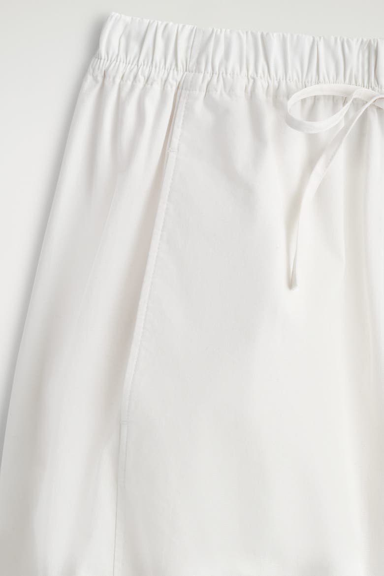 Elasticated Barrel-Leg Pants, Alternate, color, WHITE