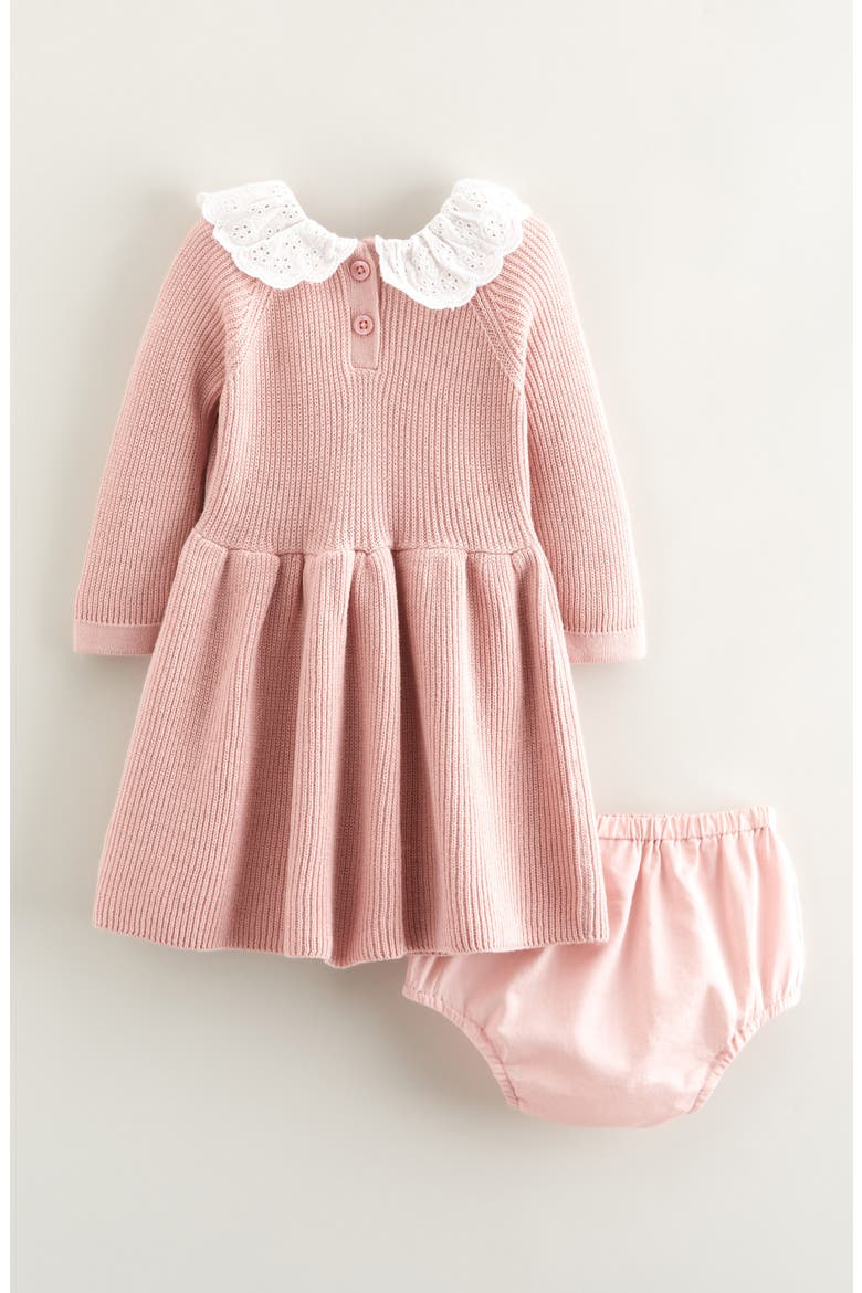 Scalloped Collar Sweater Dress, Alternate, color, PINK ZEPHYR