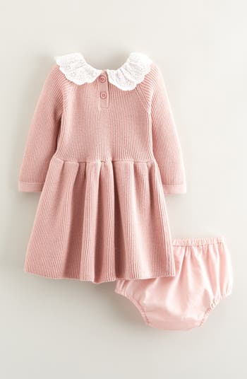 Scalloped Collar Sweater Dress