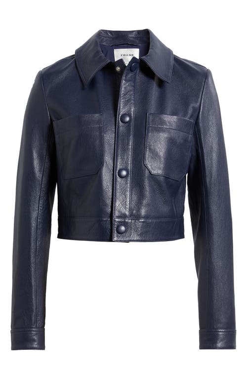 Shop Frame Crop Leather Jacket