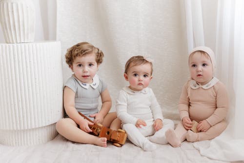 Ely's & Co. Organic Cotton Embroidered Collar Collection In Pink