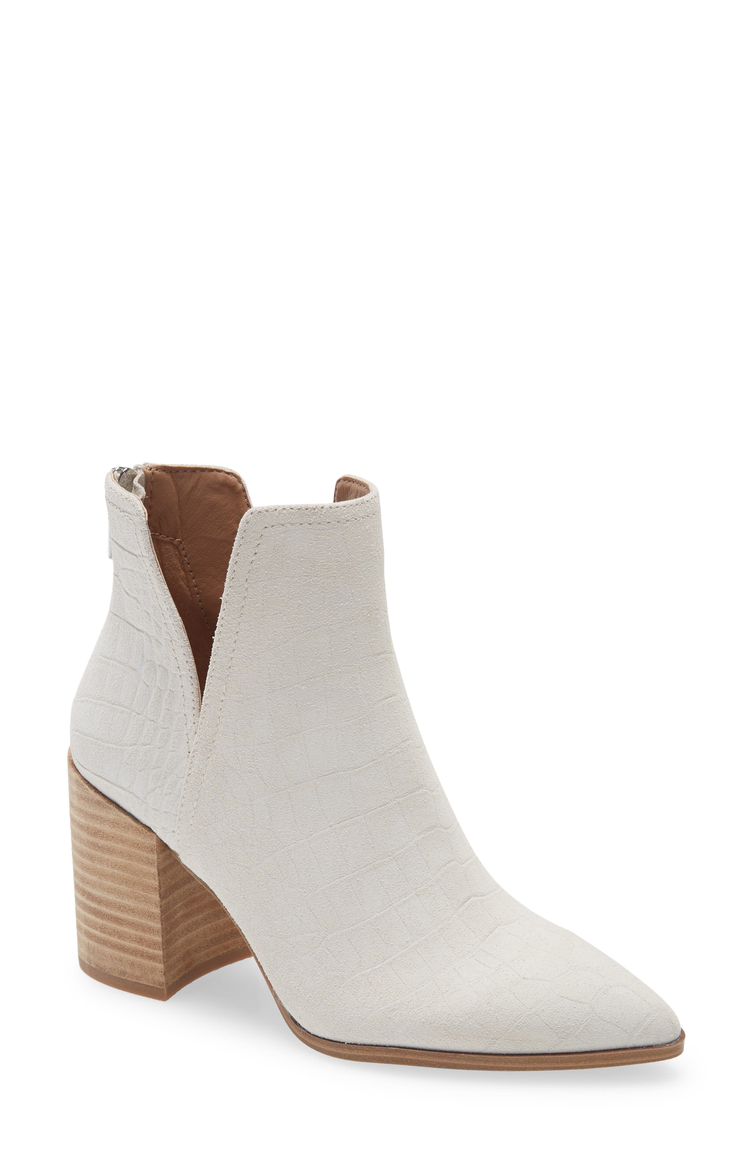 Darci Pointed Toe Bootie, Main, color, BONE CROCO