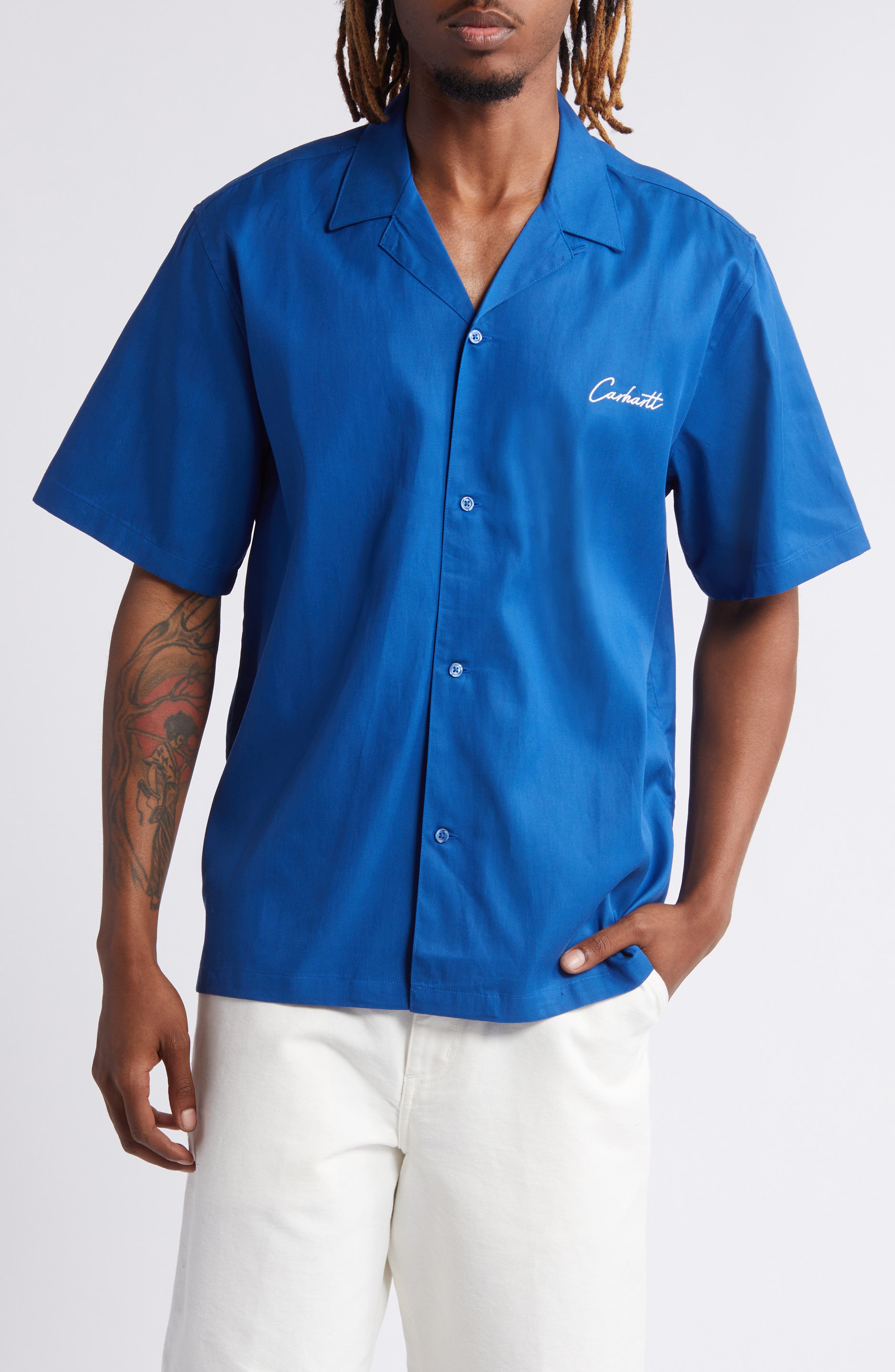 Carhartt Work In Progress Delray Cotton & Lyocell Camp Shirt