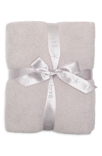 Barefoot Dreams® CozyChic® Diamond Stripe Throw in Oyster/Cream at Nordstrom Rack