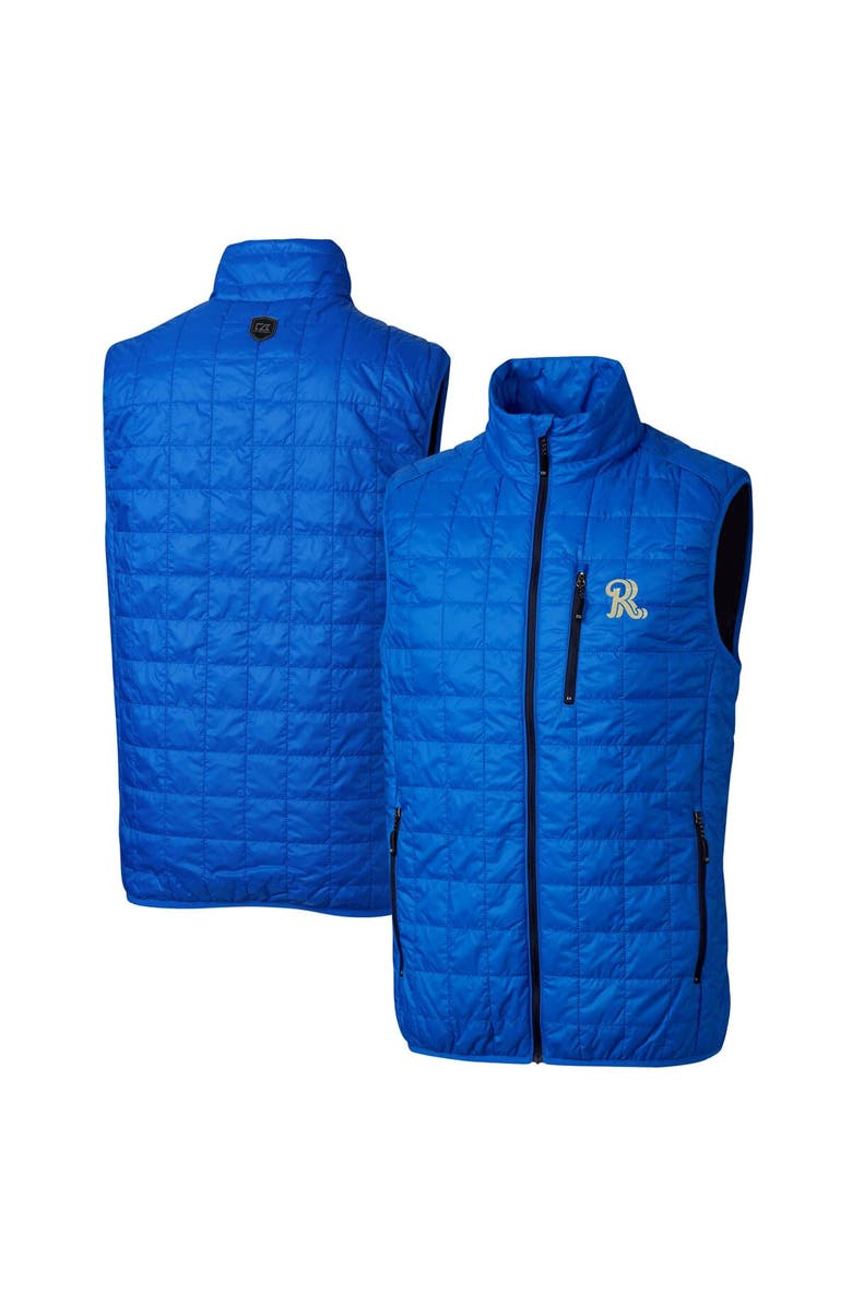 Cutter & Buck Men's Cutter & Buck  Royal Frisco RoughRiders Rainier PrimaLoft Big & Tall Eco Insulated Full-Zip Puffer Vest, Main, color, 