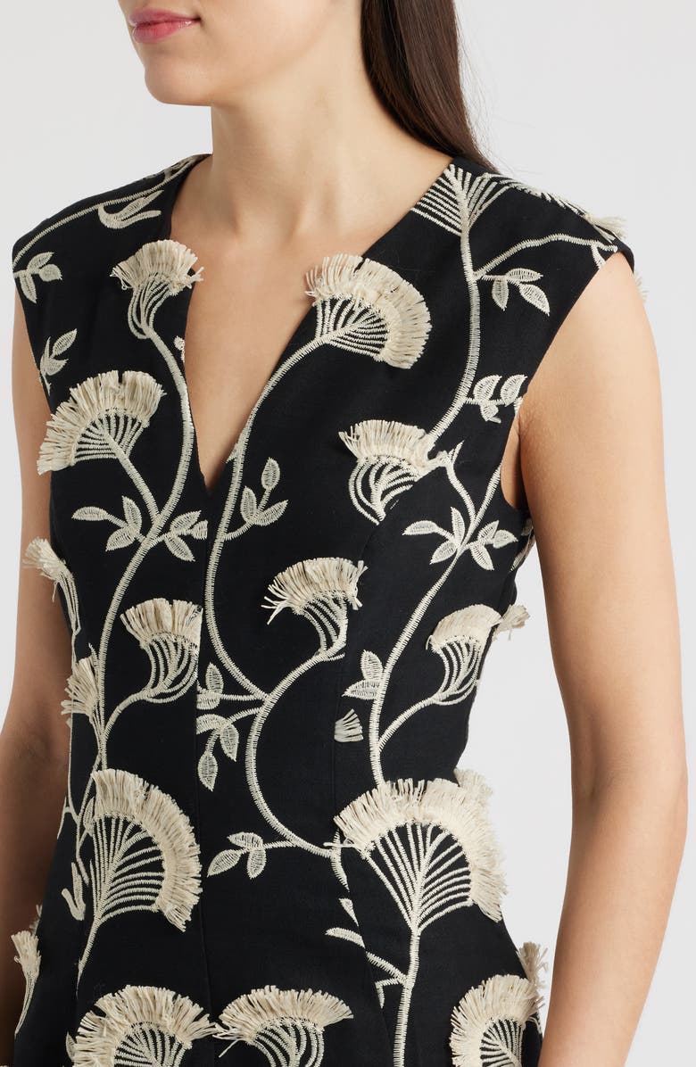 CIEBON Casia Embroidered Sheath Minidress, Alternate, color, Black Multi