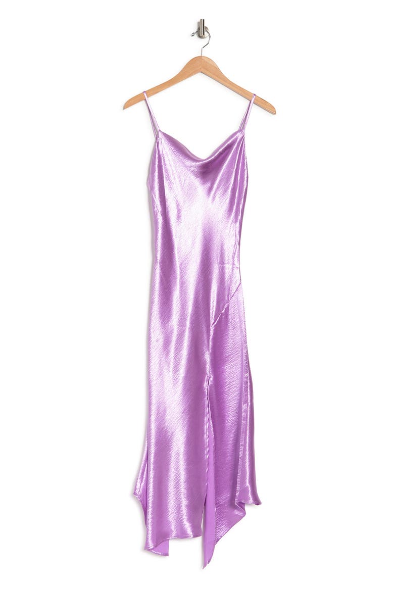 Satin Midi Slipdress, Alternate, color, LAVENDER