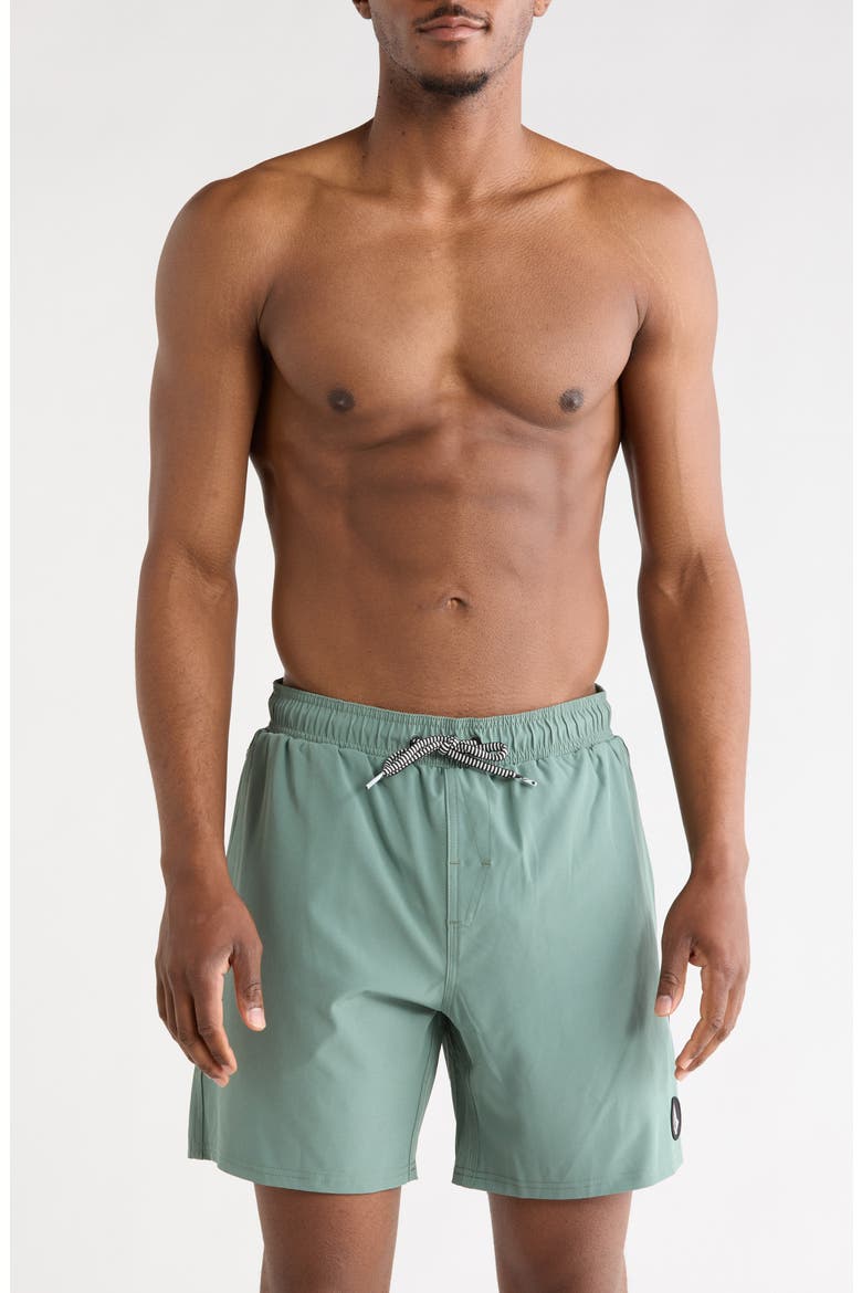 Manic Swim Trunks, Main, color, LIGHT OLIVE