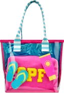Iscream Kids' Pool Party Clear Tote & Zip Pouch Set