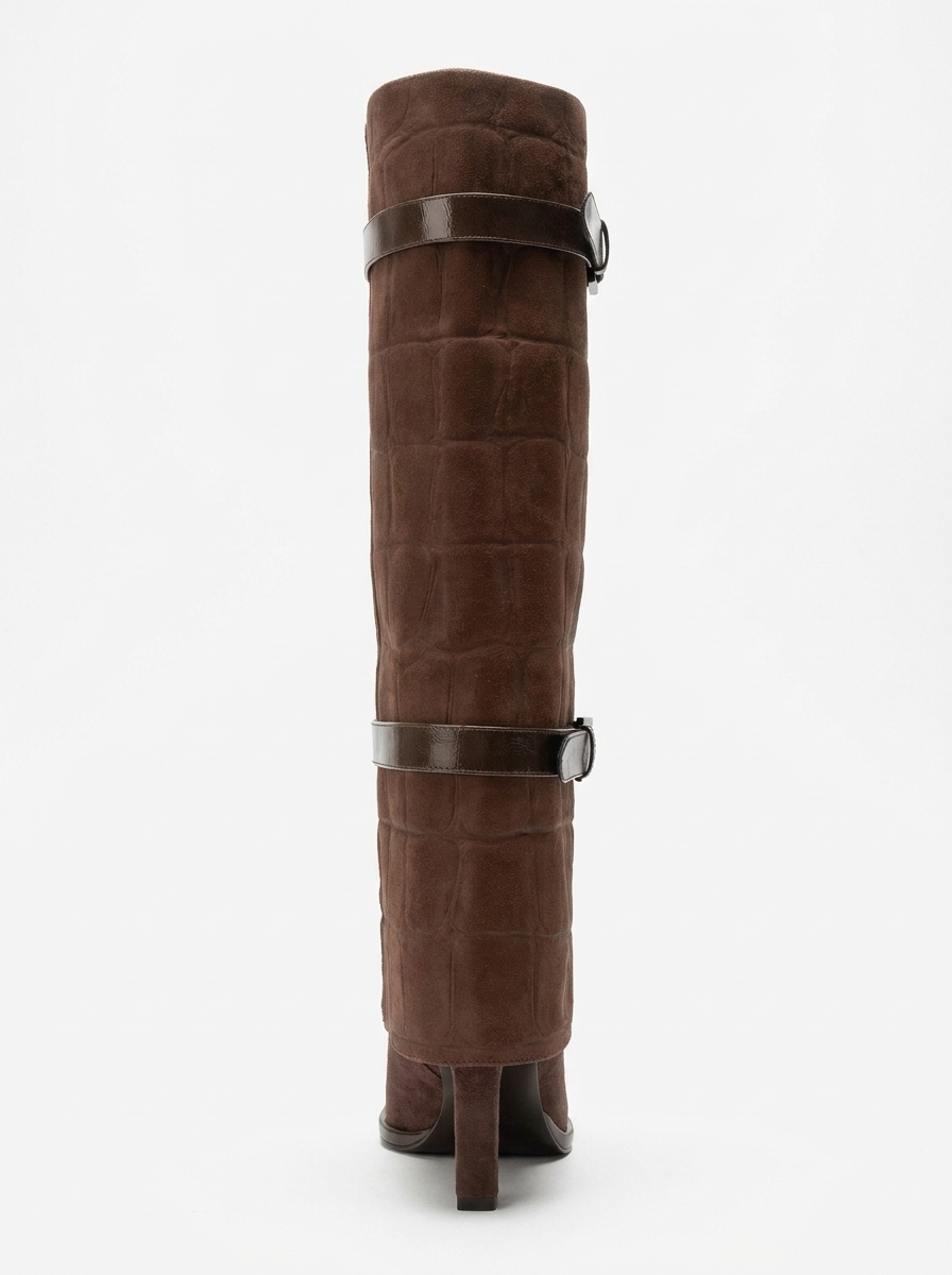 Pien Stiletto Knee High Boot, Alternate, color, Brown Suede