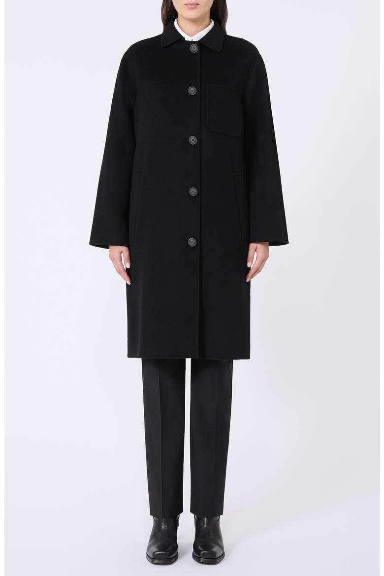 Zenone Virgin Wool Coat, Main, color, BLACK