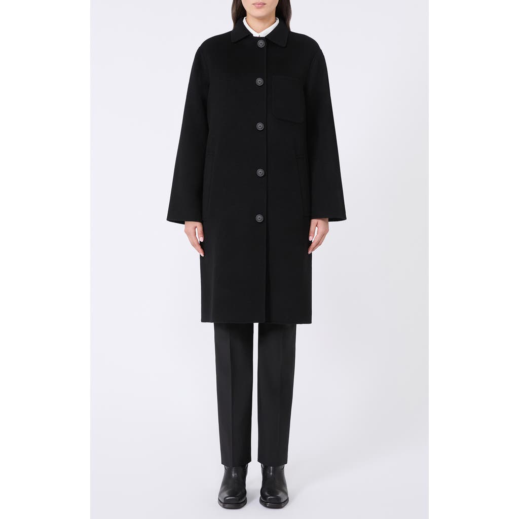 Weekend Max Mara Zenone Virgin Wool Coat In Black