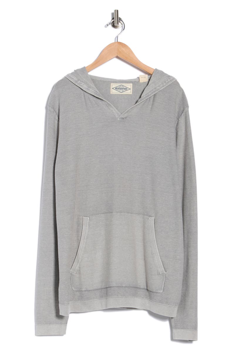 WEATHERPROOF VINTAGE Stonewashed Cotton Hooded Sweater, Alternate, color, Ultimate Gray