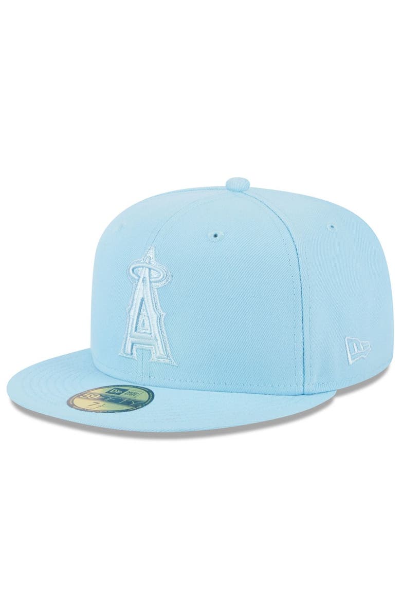 New Era Men's New Era Light Blue Los Angeles Angels 2023 Spring Color Basic 59FIFTY Fitted Hat, Main, color,