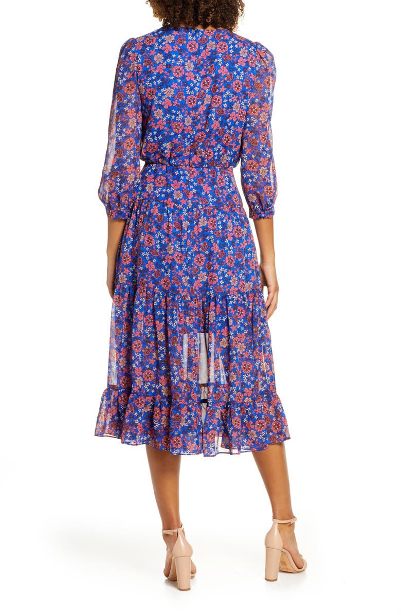 Chelsea28 Floral Fit & Flare Midi Dress, Alternate, color, 