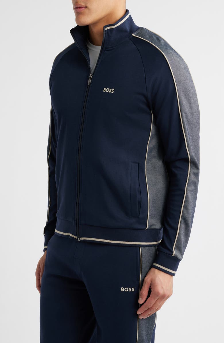 BOSS Tracksuit Jacket, Alternate, color, Dark Blue