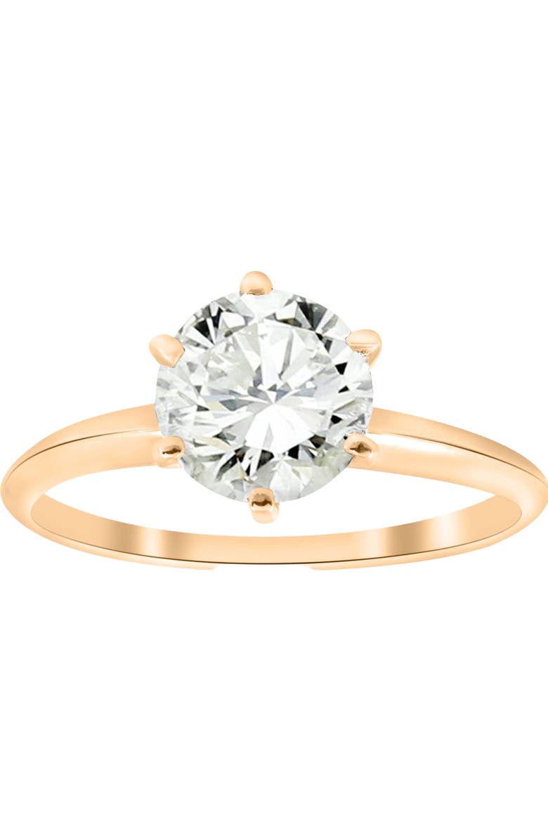 Bliss Diamond 14k Gold 1 1/2ct Round Solitaire Diamond Engagement Ring Lab Grown, Main, color, 