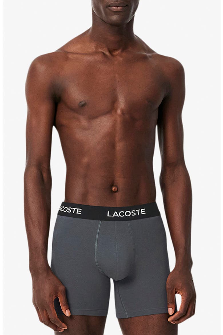Core Essentials Assorted 5-Pack Stretch Cotton Boxer Briefs, Main, color, GREY