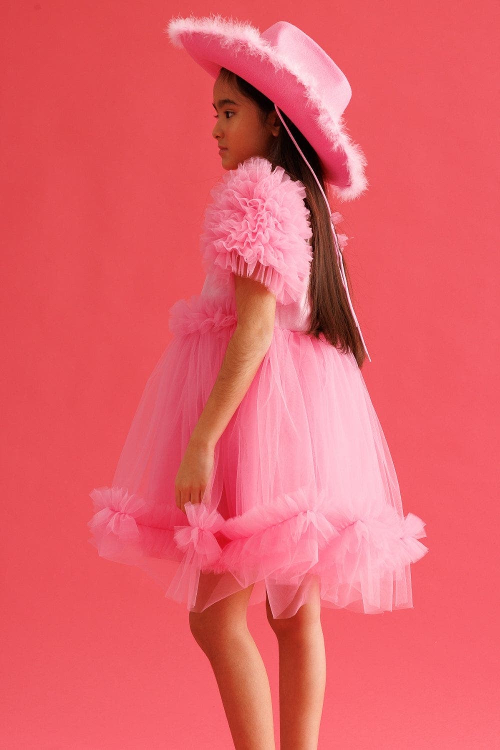 Le Mabelle Madison Girls’ Ruffle Tulle Dress | Nordstrom