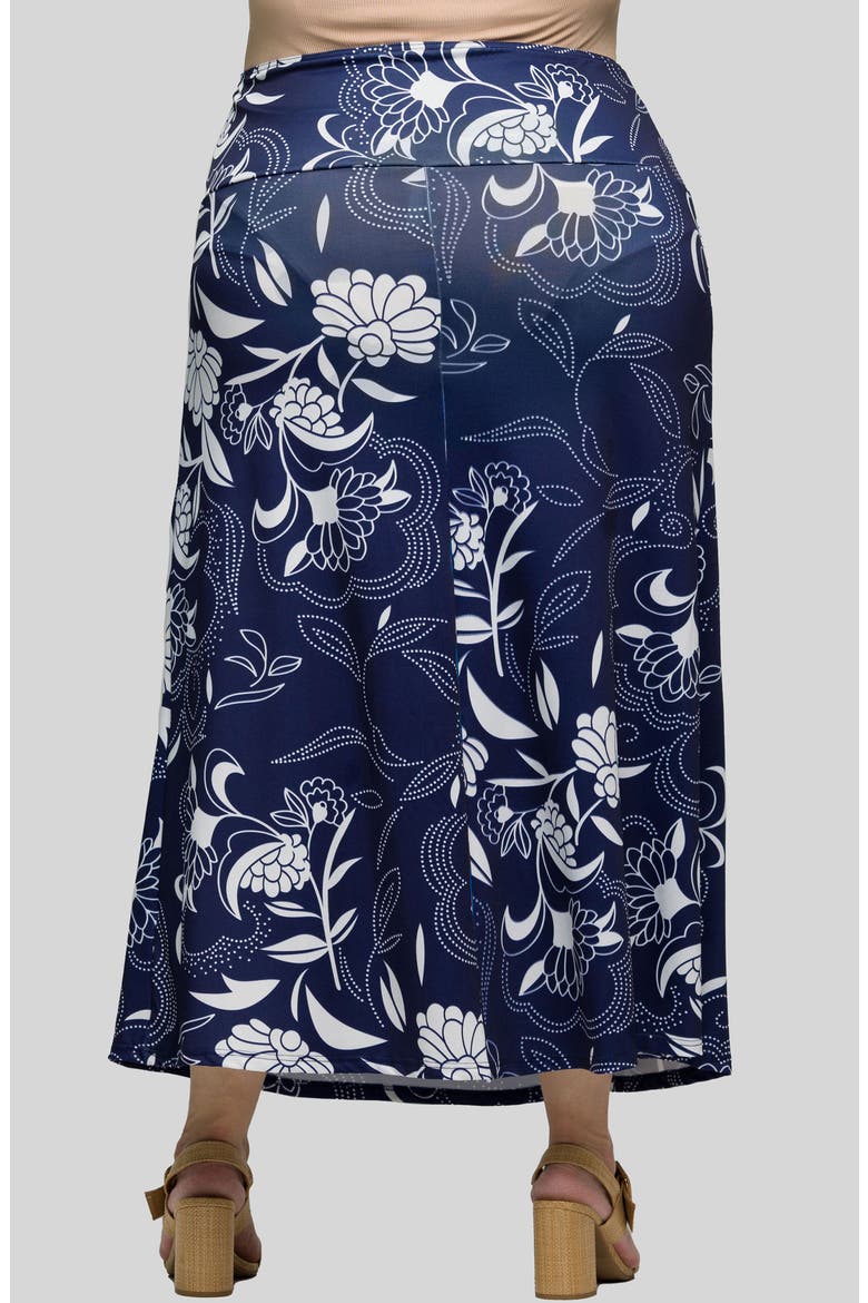 Pull-On Maxi Skirt, Alternate, color, NAVY MULTI