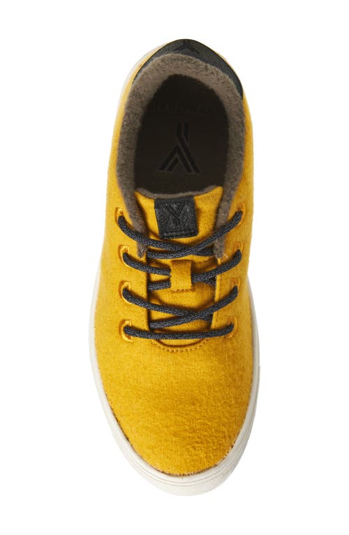 Yy Nation Cirro Wool Blend Water Resistant Low Top Sneaker In Spectra Yellow/white