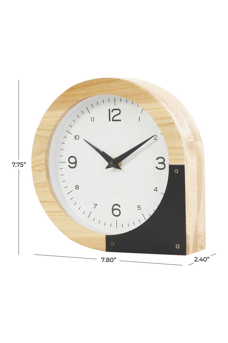 Modern Light Brown Wood Clock, Alternate, color, LIGHT BROWN