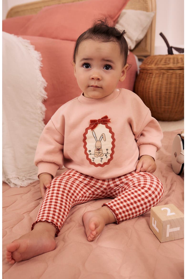 Kids' Bunny Sweater and Leggings Set, Alternate, color, PINK