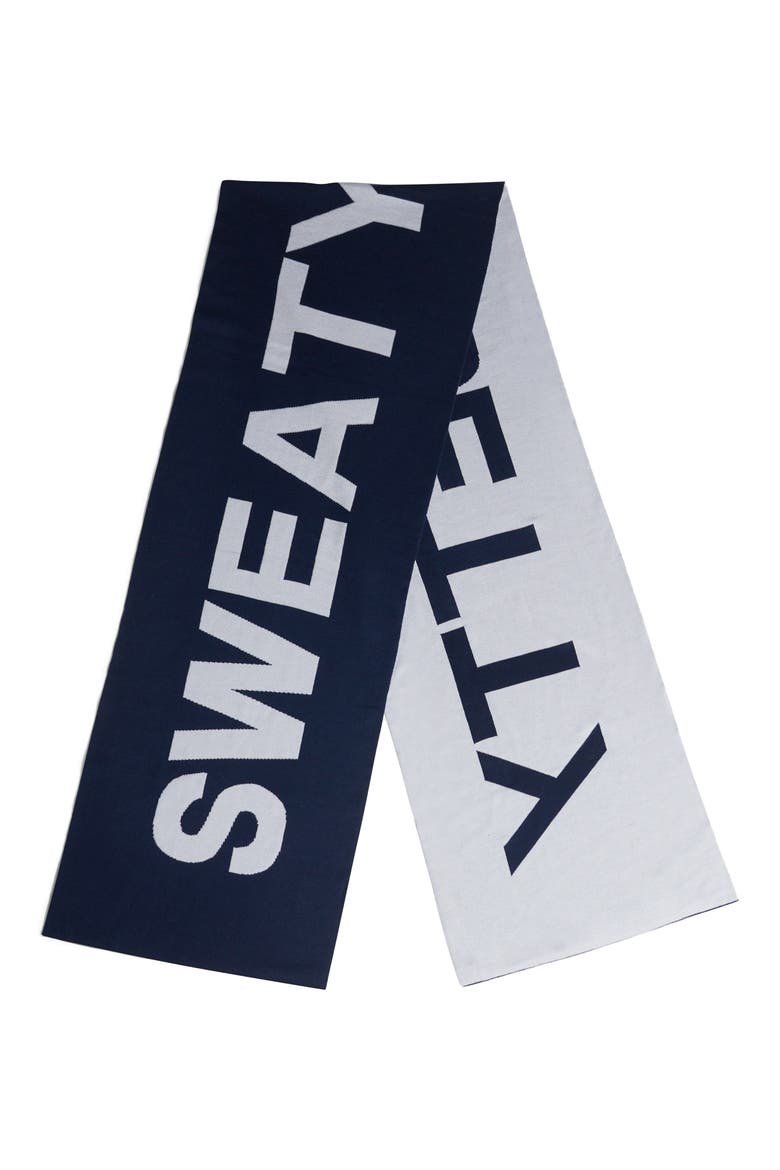 25th Anniversary Logo Scarf, Main, color, NAVY BLUE