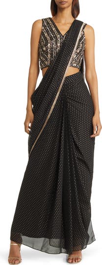 Sani Zian Drape Saree | Nordstrom