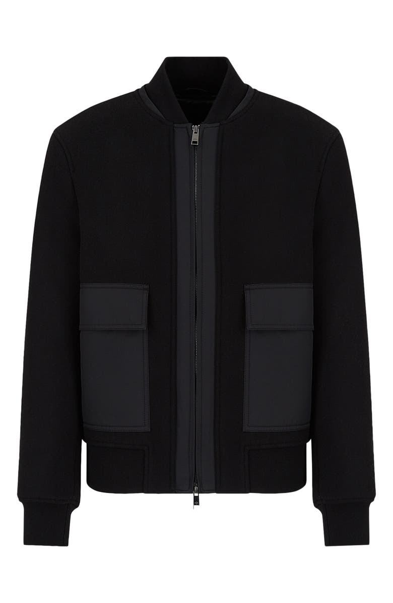 Armani Exchange AX Armani Exchange Wool Bomber Jacket, Alternate, color,