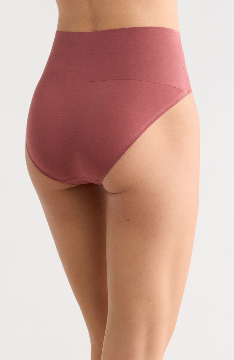 SPANX<sup>®</sup> High Waist Cotton Blend Briefs, Alternate, color, Rose Smoke